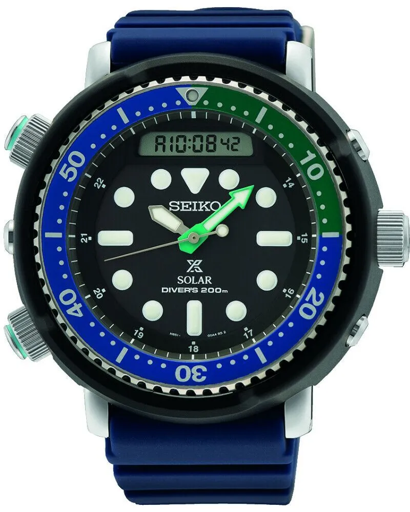 Seiko Prospex SEA Solar Divers Overseas Special Edition Tropical LagoonSNJ039P1 Herren uhr Schwarz
