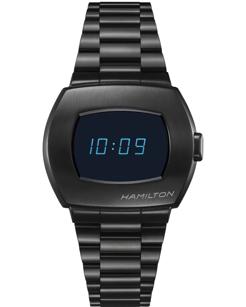 HAMILTON American Classic PSR Blue Quarz Digital Herrenuhr H52404131 Schwarz