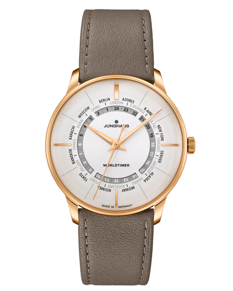 Junghans Meister Worldtimer 027/5012.02 Herrenuhr Weiß