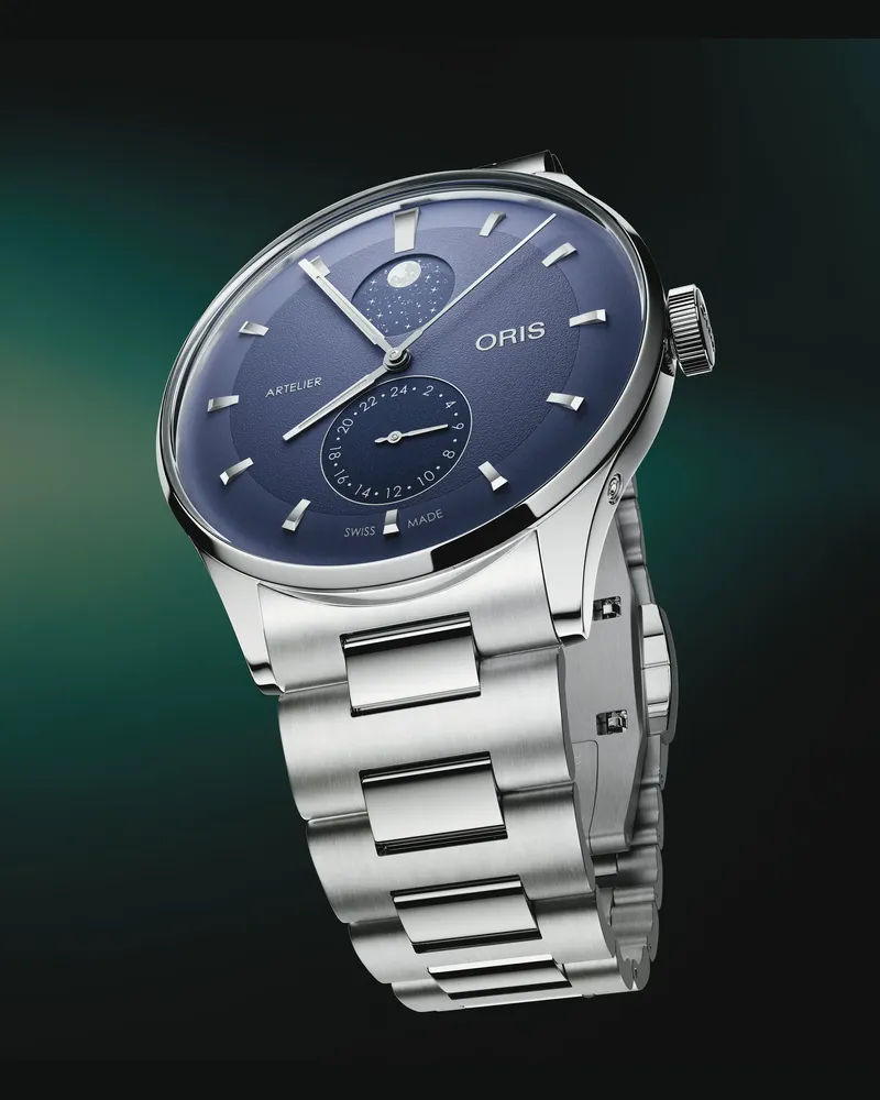 ORIS Artelier Complication 39.50 mm Edelstahl Blau Herrenuhr 01 782 7811 4055-07 8 20 20 Blau