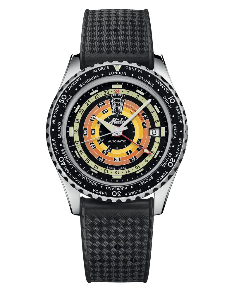 Mido Ocean Star Decompression Worldtimer Herrenuhr M026.829.17.051.00 Multicolor