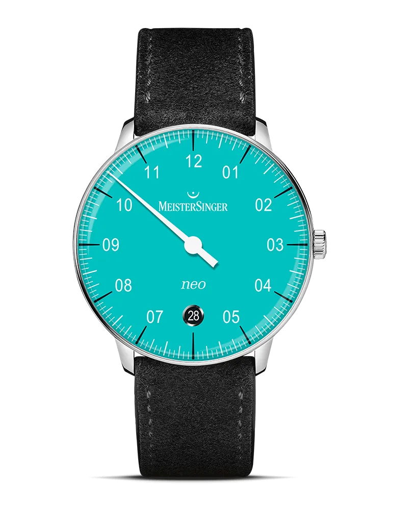 MeisterSinger Neo Automatik Herrenuhr NE914 Blautürkis