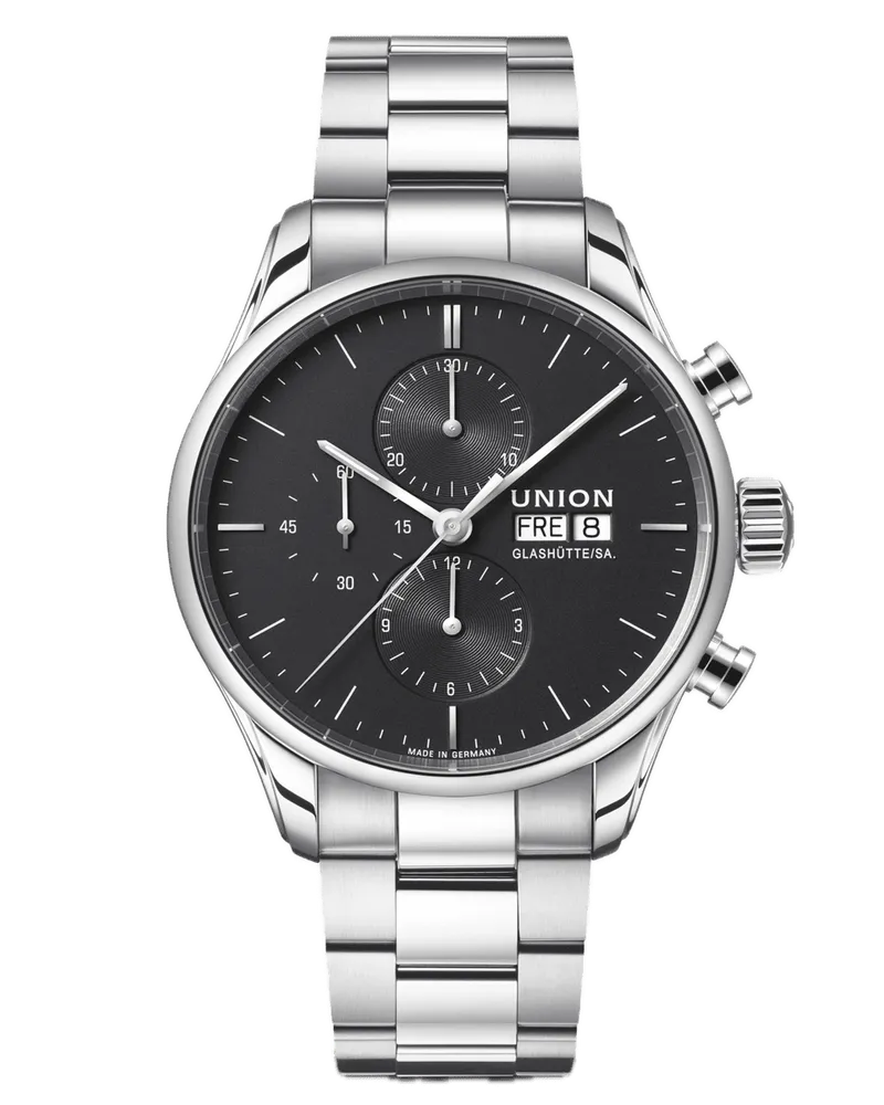 Union Glashütte Viro Chronograph Herrenuhr D011.414.11.051.00 Schwarz