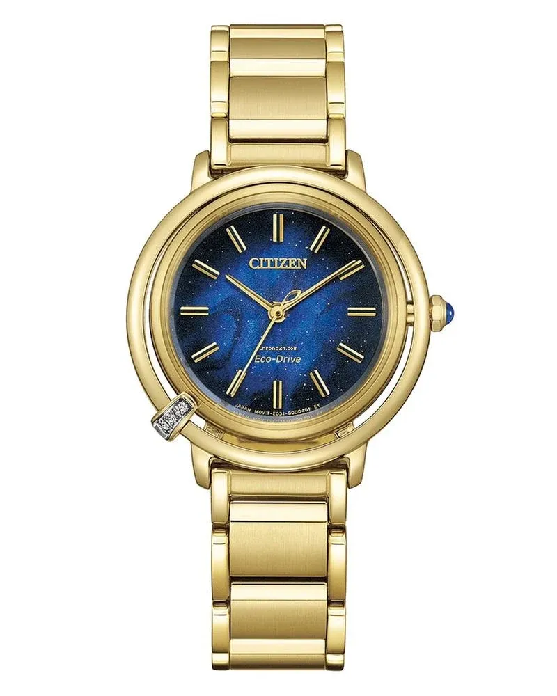 Citizen L ARCLY-Kollektion Limitierte Auflage, Eco-Drive Analog Quartz, Blau Gold Damenuhr EM1099-57L Blau