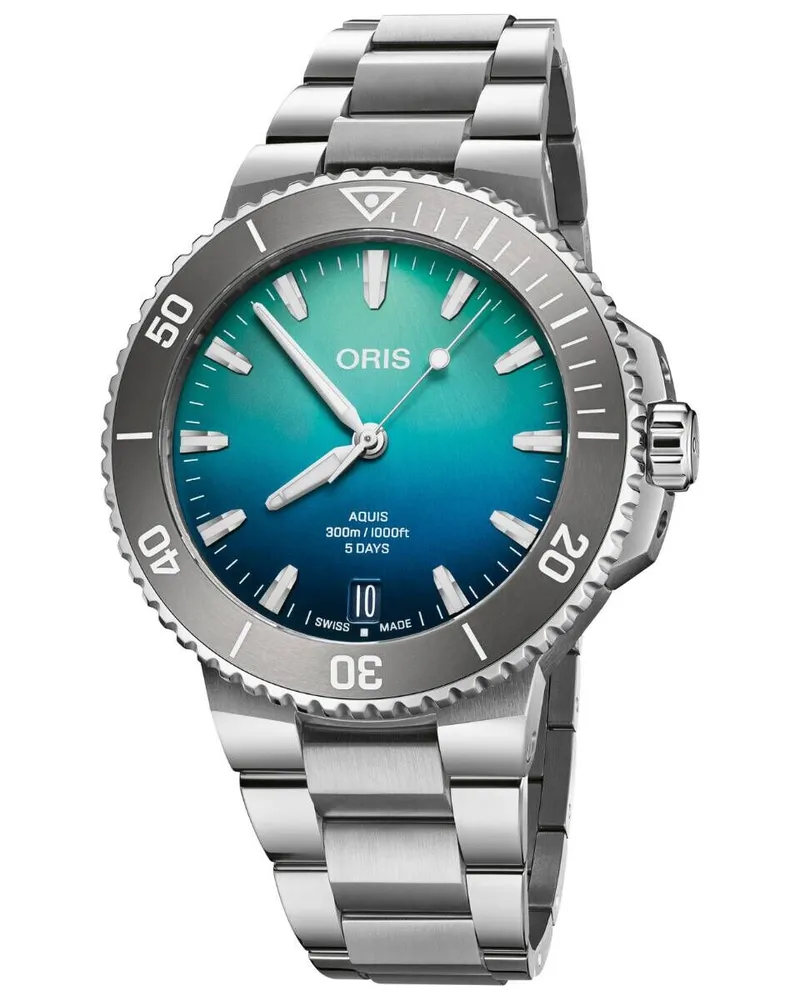 ORIS Herrenuhr Aquis 01 400 7790 4185-Set Blau