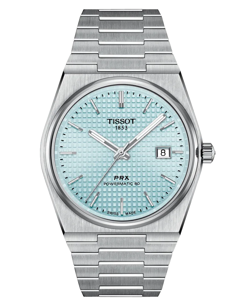Tissot PRX Powermatic 80 Hellblau Ice Blue Herrenuhr T137.407.11.351.00 Blau