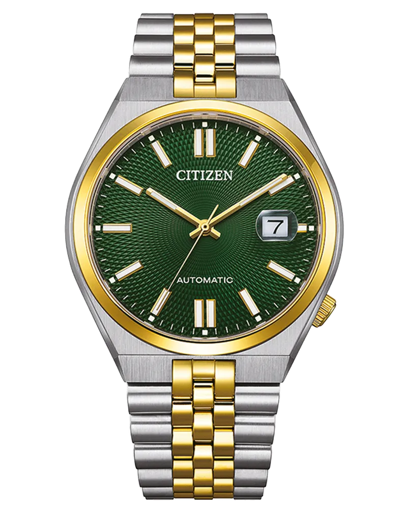 Citizen Tsuyosa Automatikuhr bicolor Herrenuhr NK0024-54X Grün