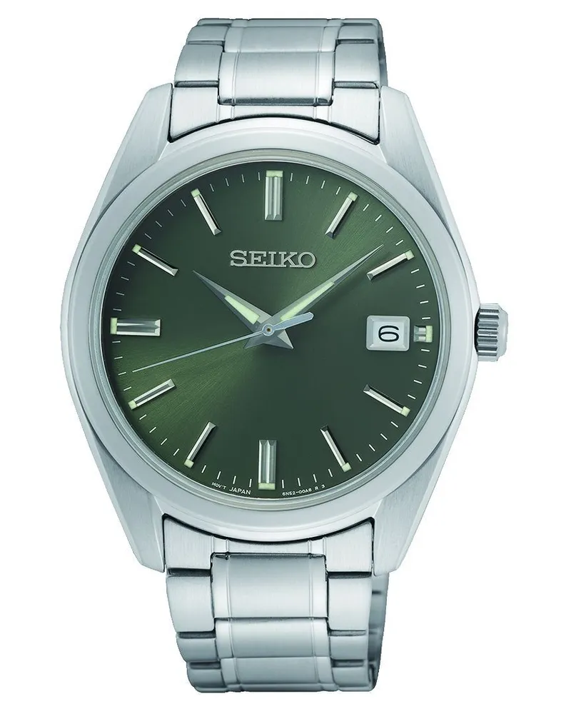 Seiko Quarz mit Saphirglas Herrenuhr SUR527P1 Grün