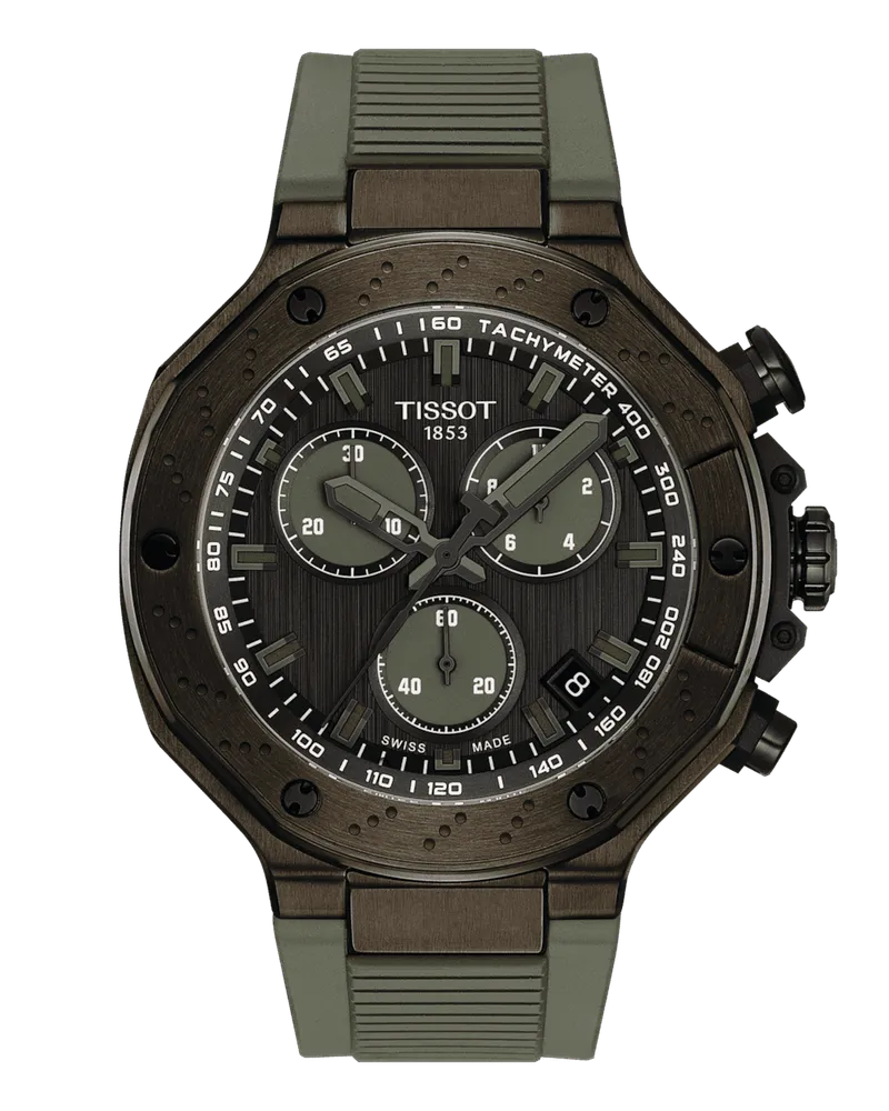Tissot T-Race Quarz Chronograph Herrenuhr T141.417.37.061.02 Graugrün