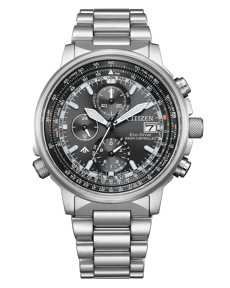 Citizen Promaster Sky Pilot Chronograph Herrenuhr AT8300-58E Schwarz