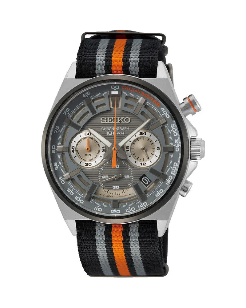 Seiko Chronograph Quarz Herrenuhr SSB403P1 Grau
