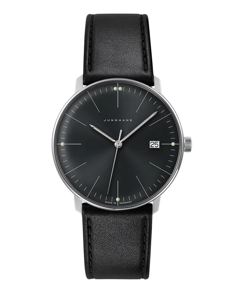 Junghans max bill Quarz Saphirglas Herrenuhr 041/4465.02 Schwarz