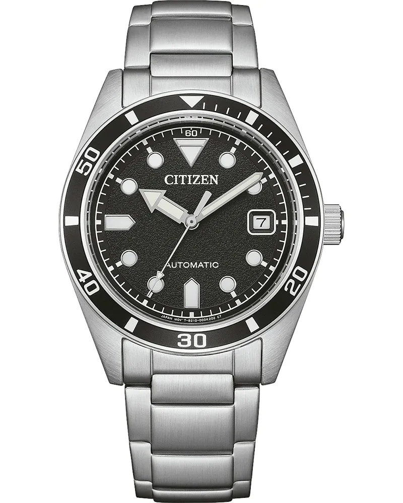Citizen Automatik im Diver-Style Edelstahl schwarz, 38.5mm Herrenuhr NJ0221-50E Schwarz