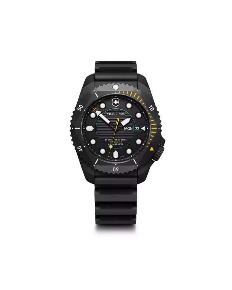Victorinox Dive Pro Automatic Three hands Titanium Herrenuhr 241997 Schwarz
