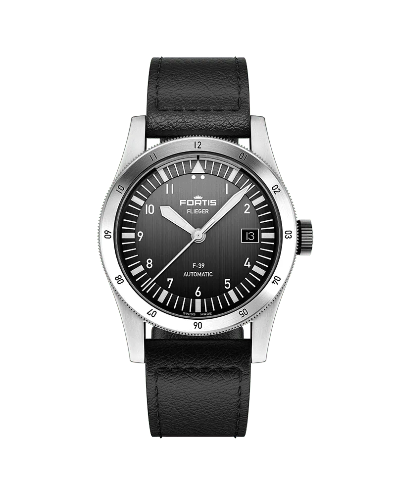 FORTIS FLIEGER F-39 Automatic Black Herrenuhr F4220016 Schwarz