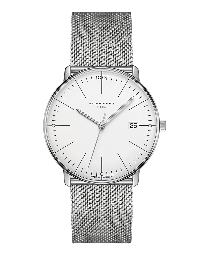Junghans max bill MEGA 058/4821.46 Herrenuhr Weiß