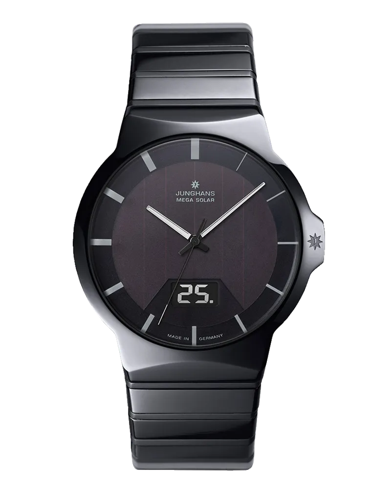 Junghans Force Mega Solar 018/1133.44 Herrenuhr Schwarz