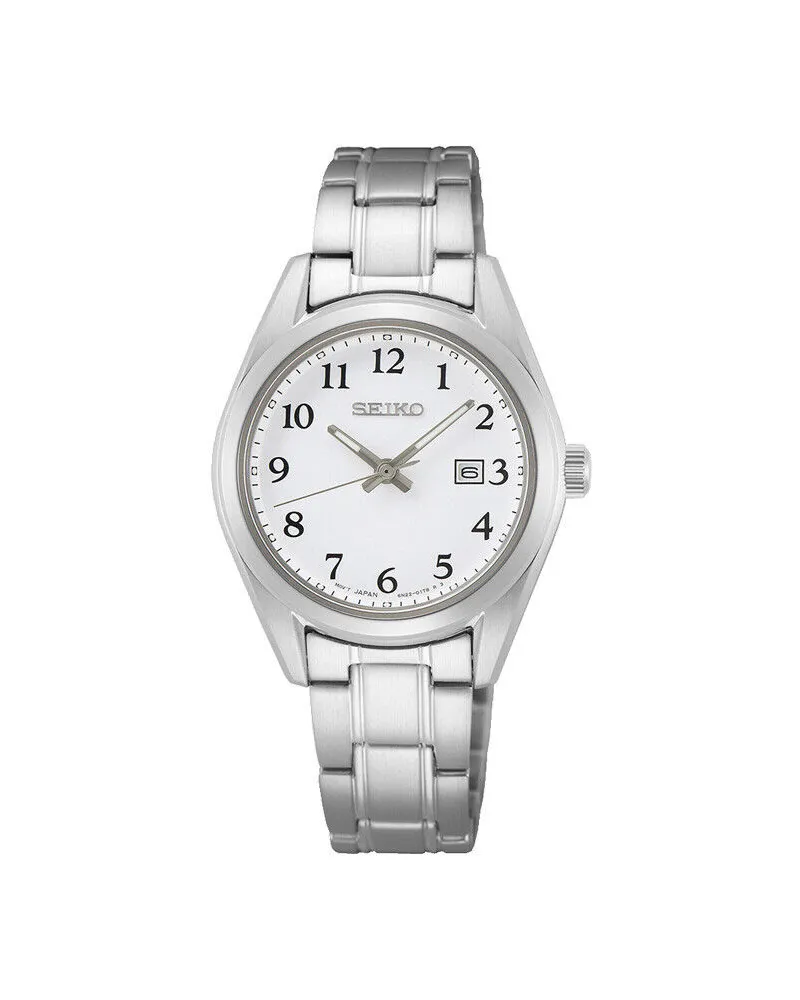 Seiko Saphirglas Damenuhr SUR465P1 Weiß