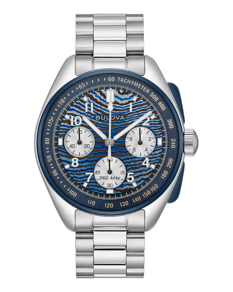 BULOVA Lunar Pilot Timascus Herrenuhr 98A329 Multicolor