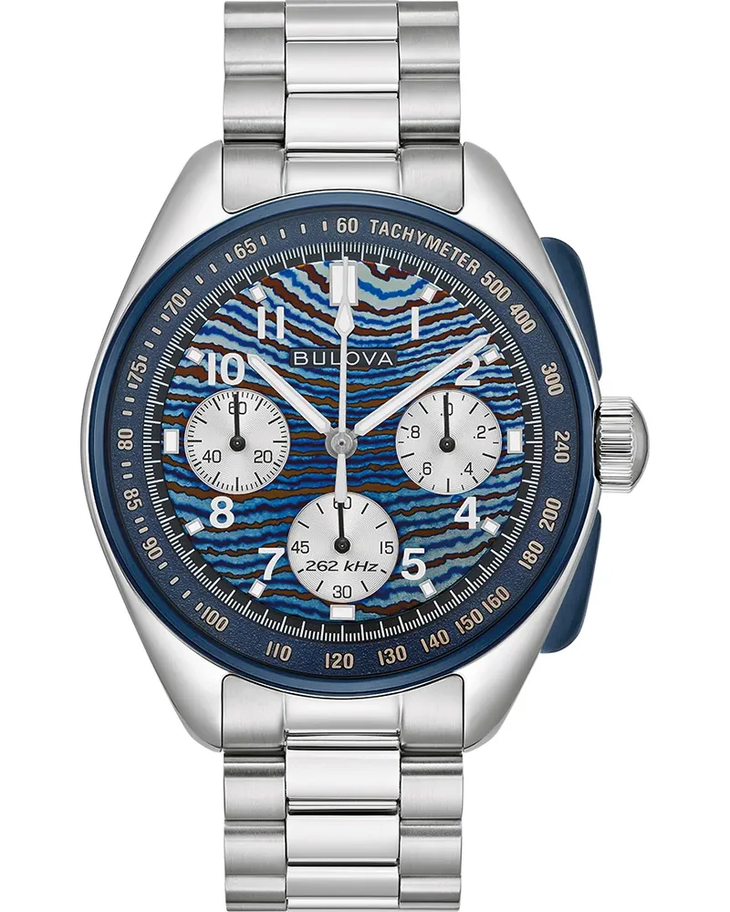 BULOVA Lunar Pilot Timascus Herrenuhr 98A329 Multicolor