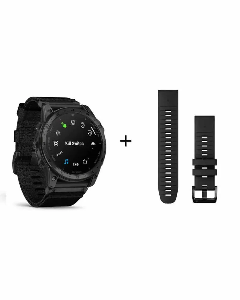 Garmin tactix 7 AMOLED Edition Herrenuhr mit Nylonarmband und Silikonband 010-02931-01 Schwarz