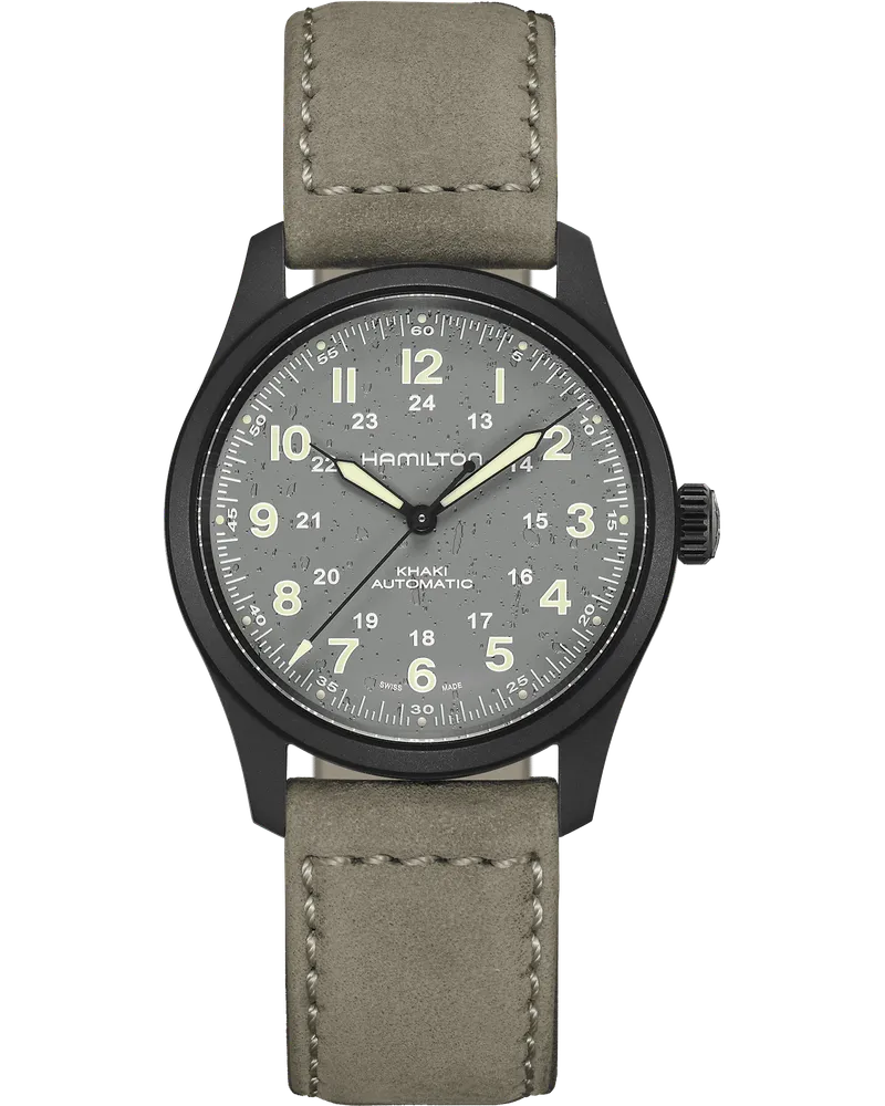 HAMILTON Khaki Titanium Automatik Herrenuhr H70215880 Grau
