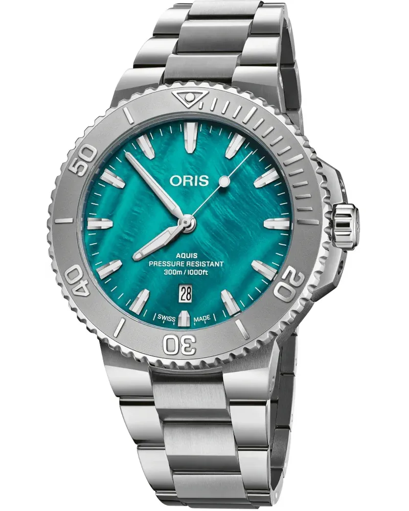 ORIS New York Harbour II Limited Edition Herrenuhr 0173377894187-SET Grün