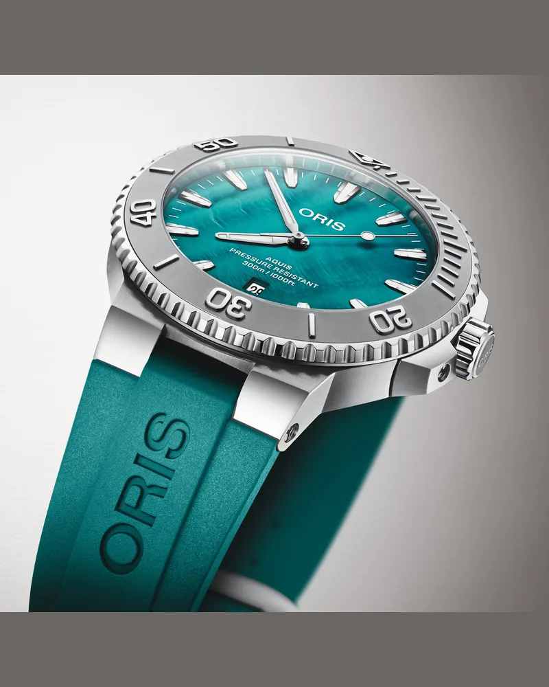 ORIS New York Harbour II Limited Edition Herrenuhr 0173377894187-SET Grün