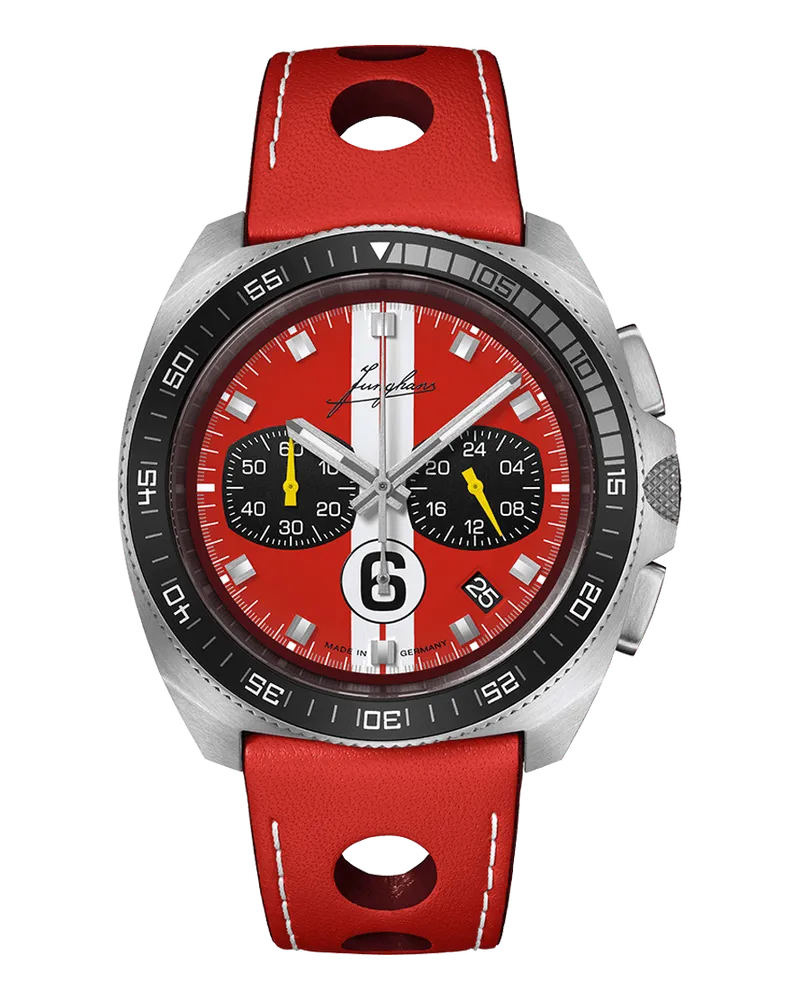 Junghans 1972 Chronoscope Sports Edition 2024 Herrenuhr 41/4466.00 Rot