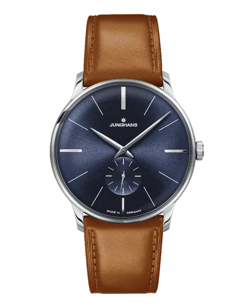Junghans Meister Handaufzug Saphirglas Herrenuhr 027/3504.02 Blau