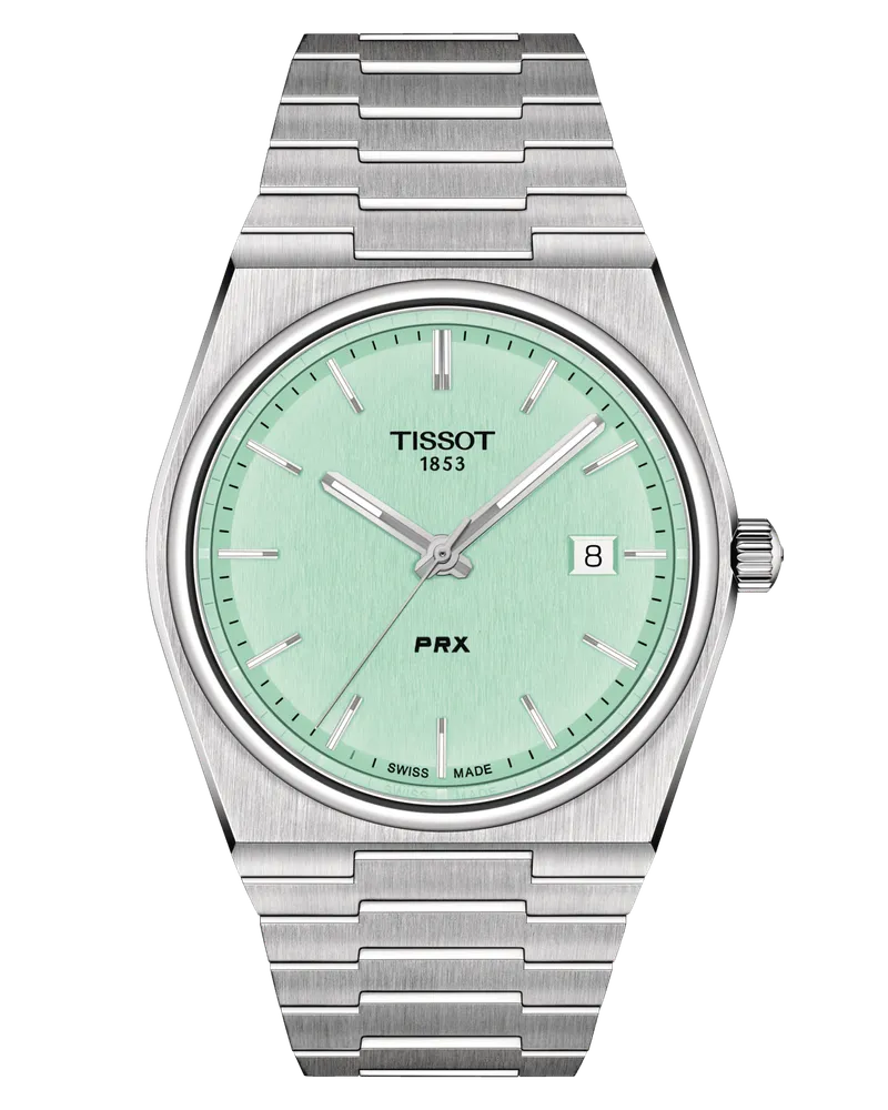 Tissot PRX Quartz Herrenuhr Mintgrün T137.410.11.091.01 Grüntürkis