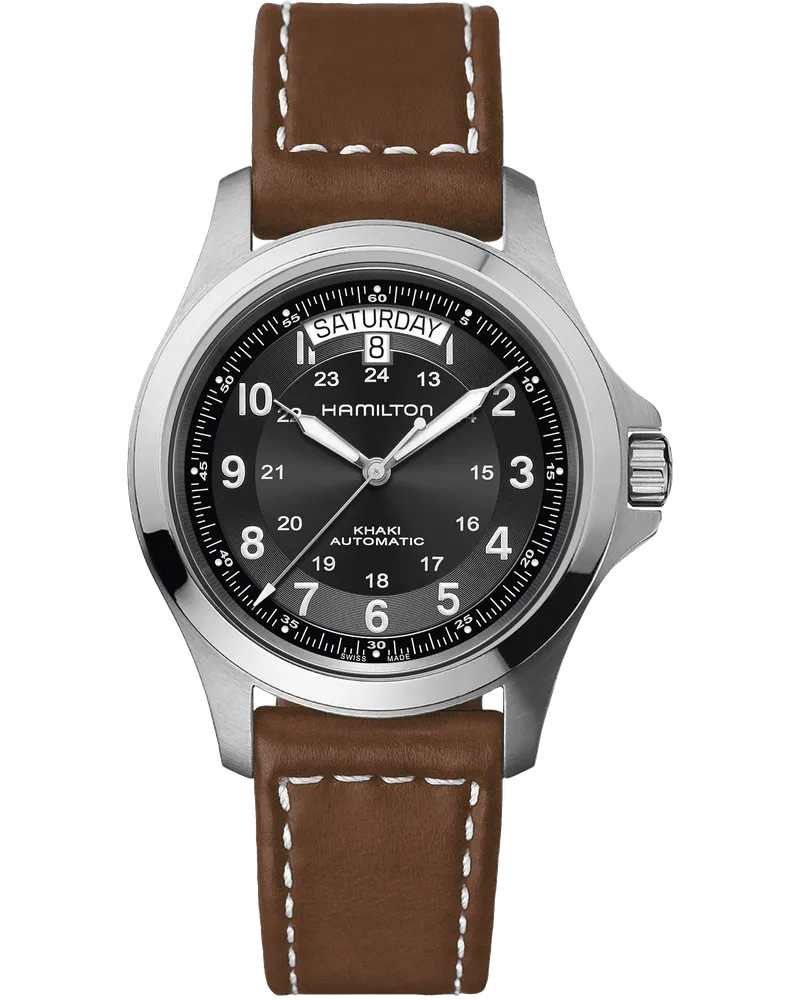 HAMILTON Khaki King Day Date Automatik H64455533 Herrenuhr Schwarz