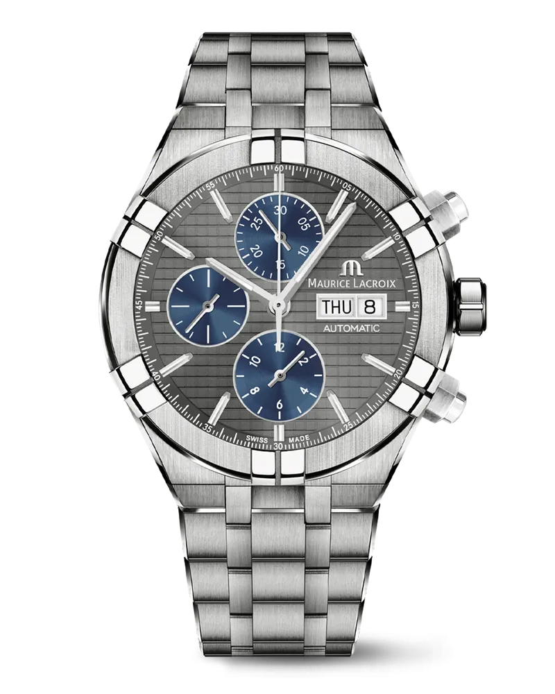 Maurice Lacroix Aikon Chronograph Day Date Herrenuhr AI6038-TT032-330-1 Grau
