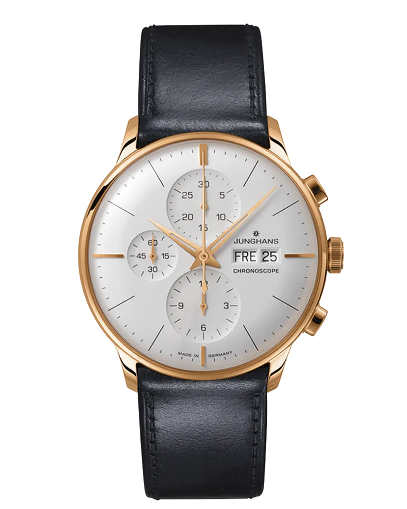 Junghans Meister Chronoscope Saphirglas Herrenuhr 027/7023.02 Silber
