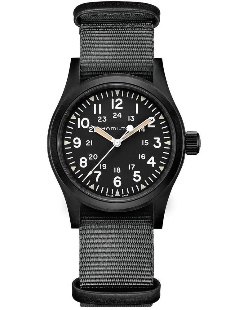 HAMILTON Khaki Field Mechanical Herrenuhr H69409930 Schwarz