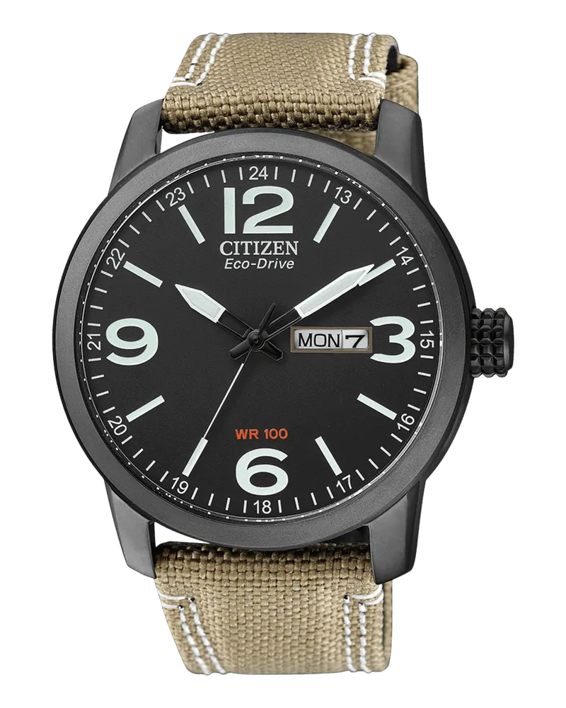 Citizen Leather Herrenuhr BM8476-23EE Schwarz