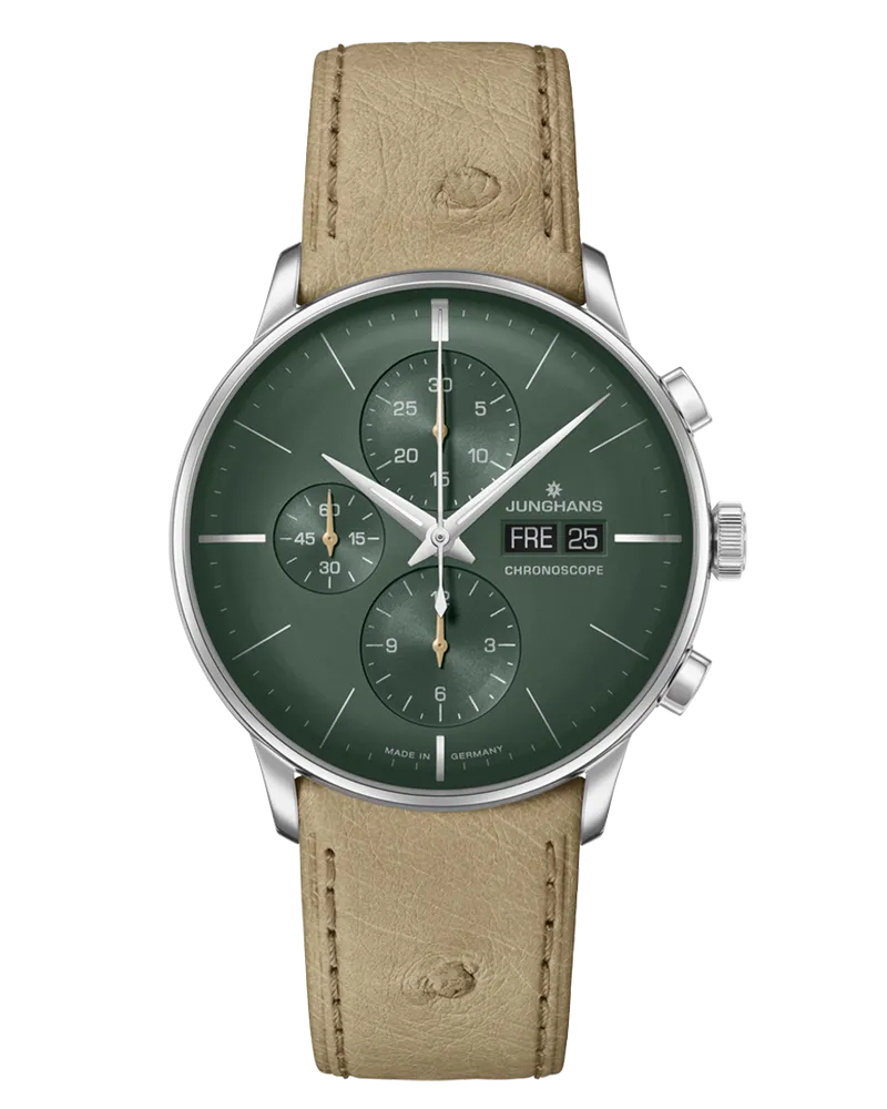 Junghans Herrenuhr 027/4222.02 Meister Chronoscope Grün