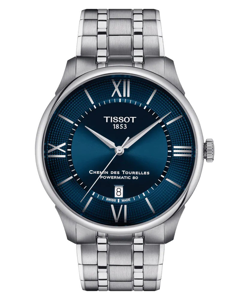 Tissot Chemin des Tourelles Powermatic 80 Herrenuhr T139.407.11.048.00 Blau
