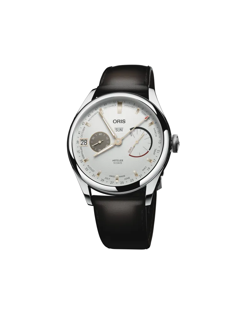 ORIS Artelier Calibre 113 43mm Lederband  Weiß Herrenuhr 01 113 7806 4051-07 5 22 96FC Weiß
