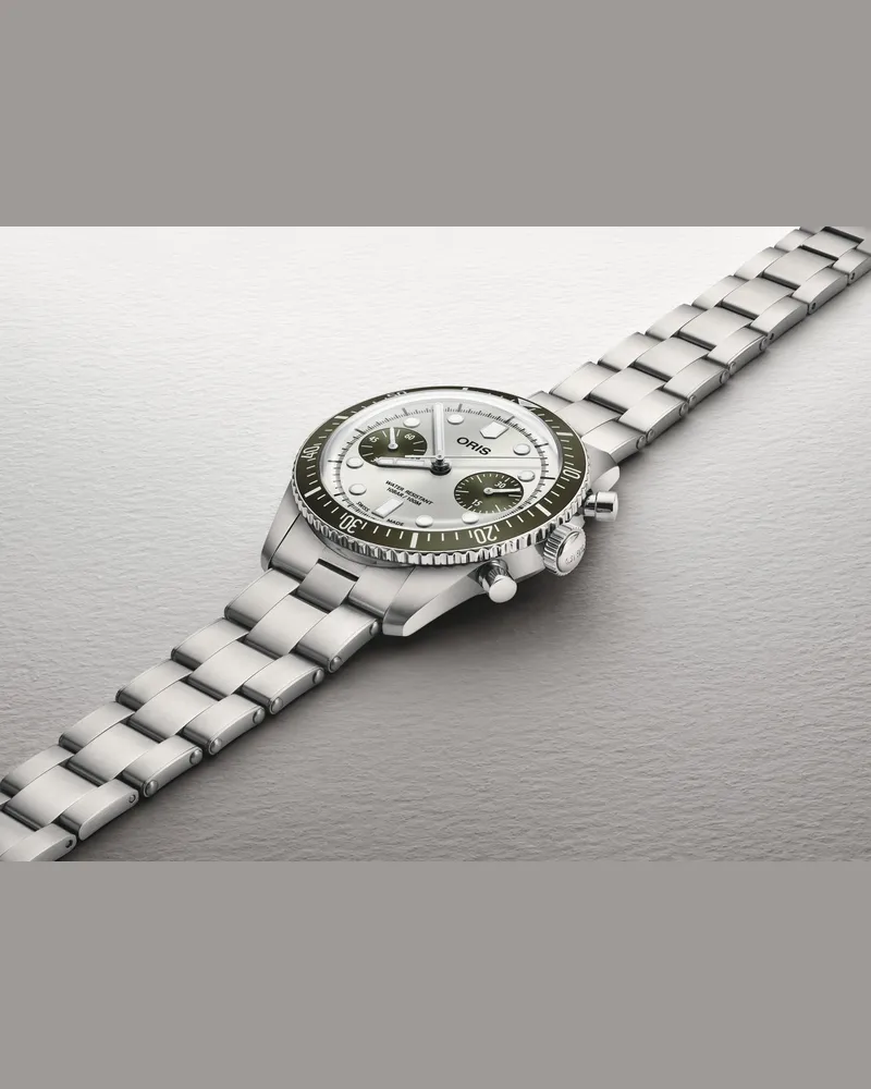 ORIS DIVERS SIXTY‑FIVE CHRONOGRAPH Herrenuhr 01 771 7791 4051-07 8 20 18 Grau