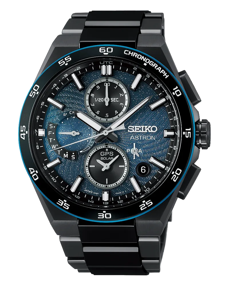 Seiko ASTRON GPS SOLAR DUAL TIME CHRONOGRAPH LIMITED EDITION Herrenuhr SSH187J1 Türkis