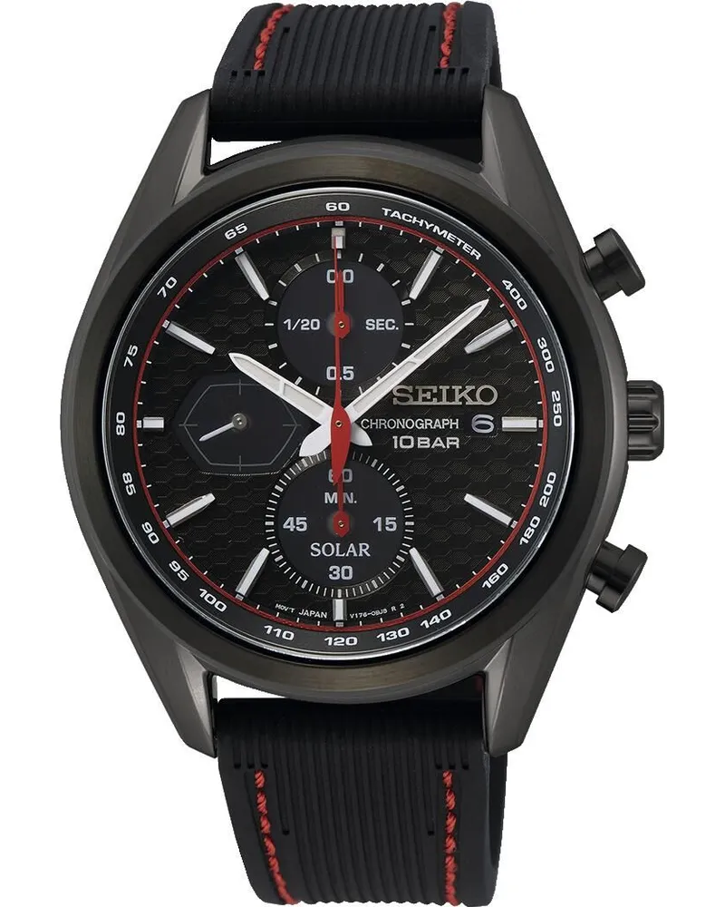 Seiko Seiko Chronograph Solar SSC777P1 Herrenuhr Schwarz