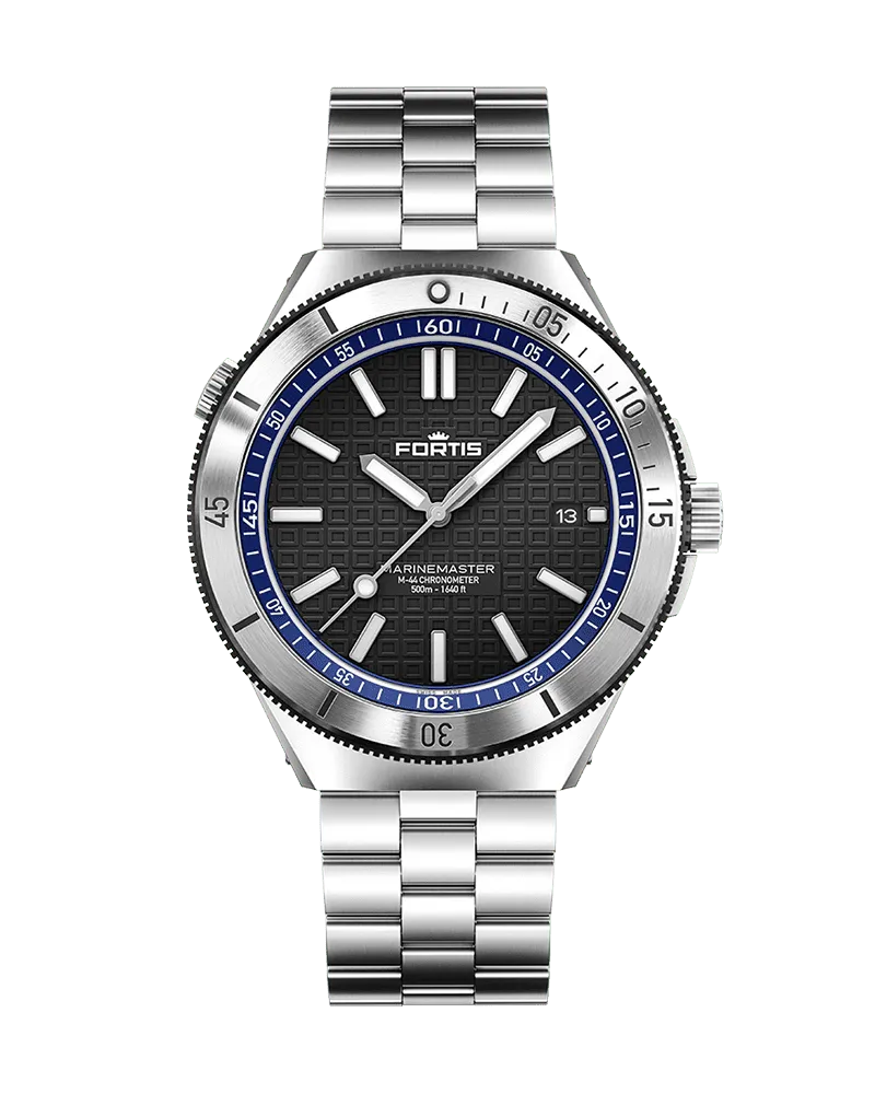 FORTIS Marinemaster M-44 Ocean Blue Herrenuhr F8120022 Schwarz