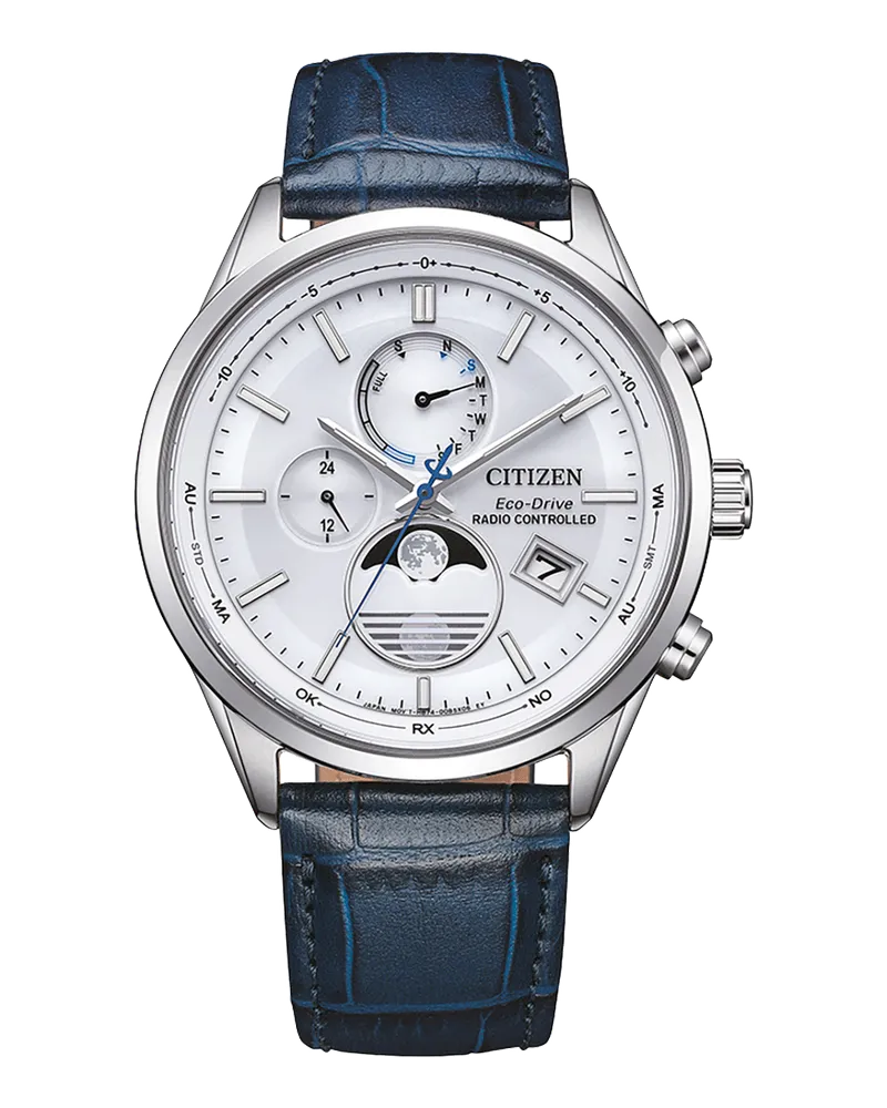 Citizen Eco Drive Funkuhr Mondphase Herrenuhr BY1030-09A Weiß