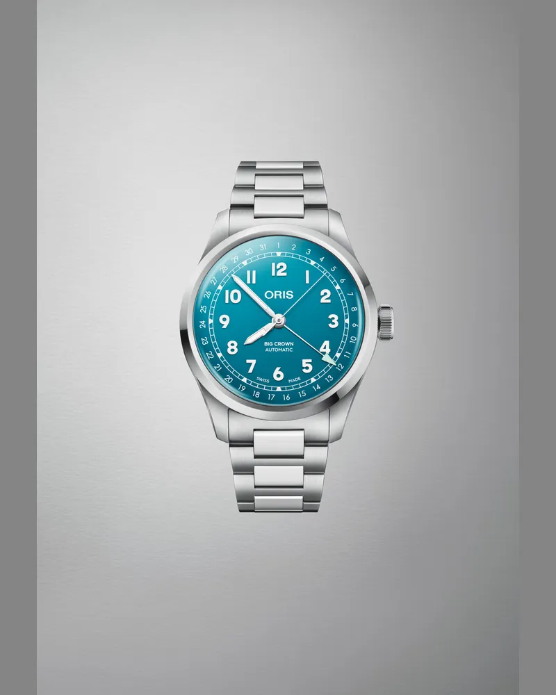 ORIS Big Crown Pointer Date 40mm Automatik Edelstahl Blau Herrenuhr 01 754 7798 4065-07 8 20 06 Türkis