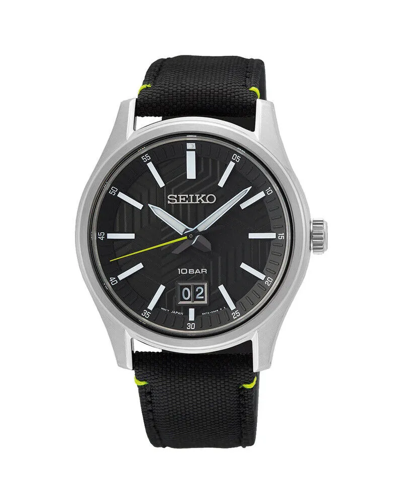 Seiko Sport Quarz Herrenuhr SUR517P1 Schwarz