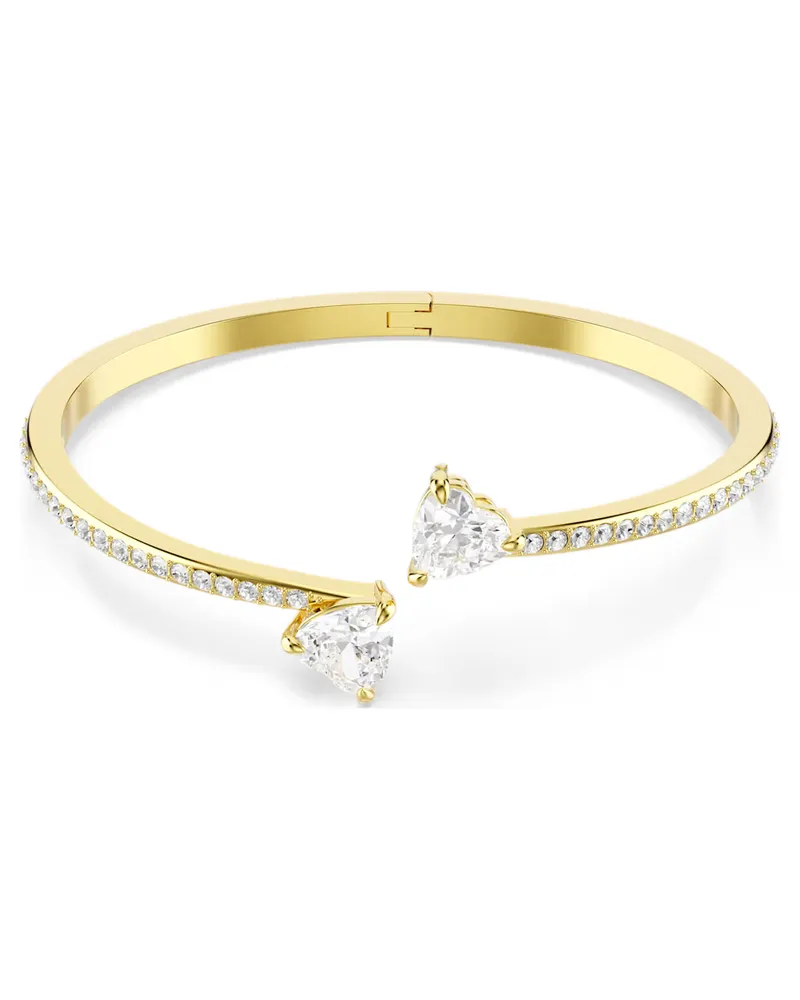 Swarovski Mesmera Armreif Herz, Weiß, 18k vergoldet 