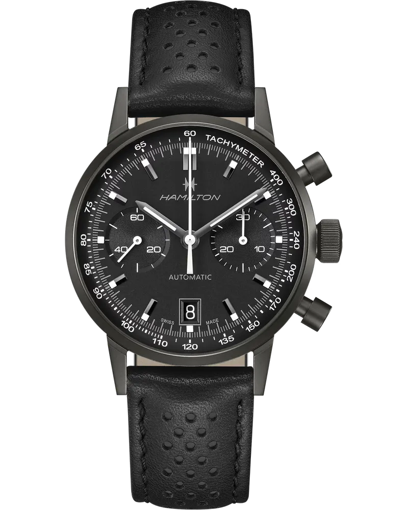 HAMILTON Intra-Matic Auto Chrono 40 mm weiß H38446730 Schwarz