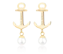 Ohrstecker Anchor Pearl IP Gold Pea