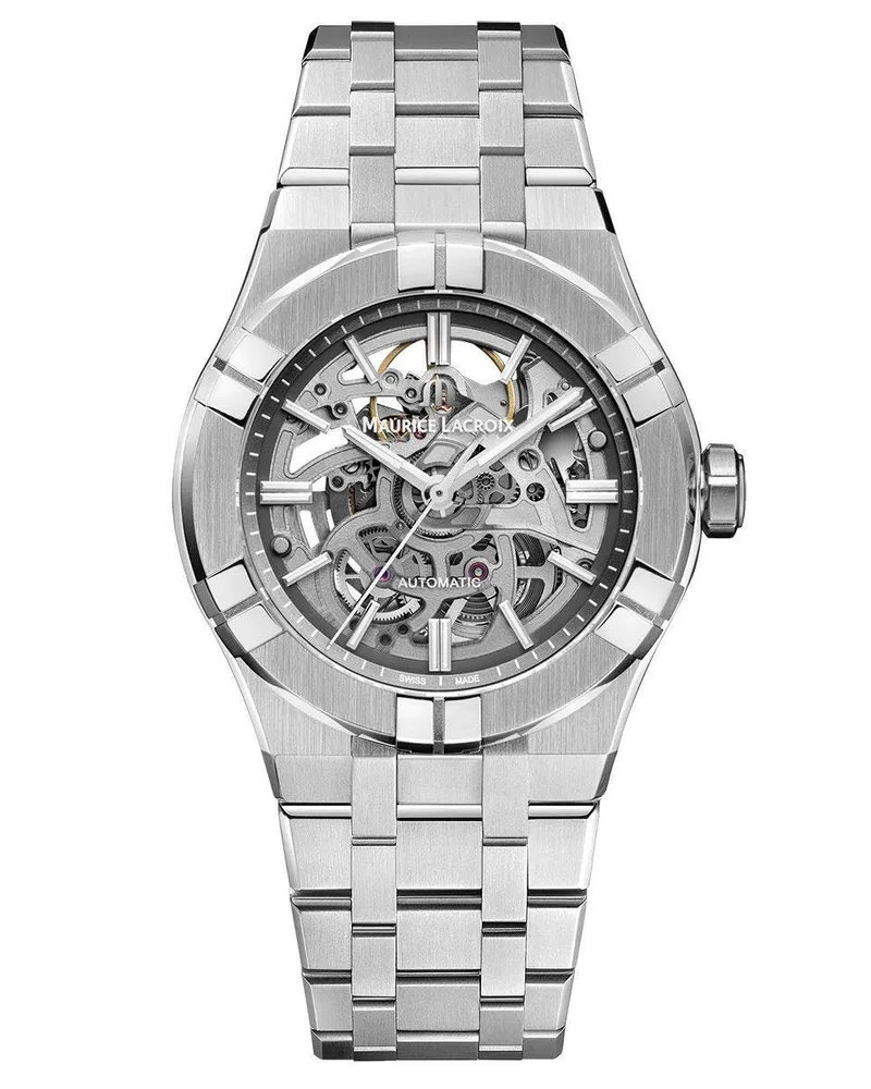 Maurice Lacroix Aikon Skeleton Herrenuhr AI6007-SS002-030-1 Silber